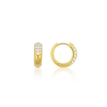 Creolen Gelbgold 750 Brillanten 0.48ct. Scharnier 12mm