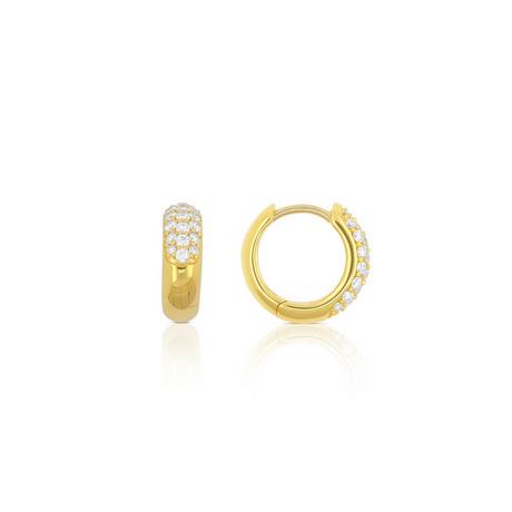 MUAU Schmuck  Creolen Gelbgold 750 Brillanten 0.48ct. Scharnier 12mm 