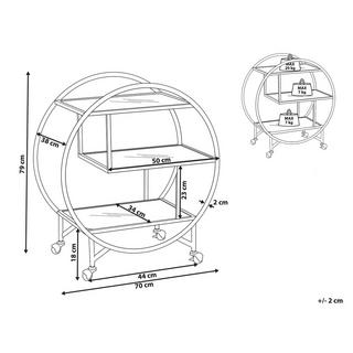 Beliani Servierwagen aus Eisen Glamourös COLTON  
