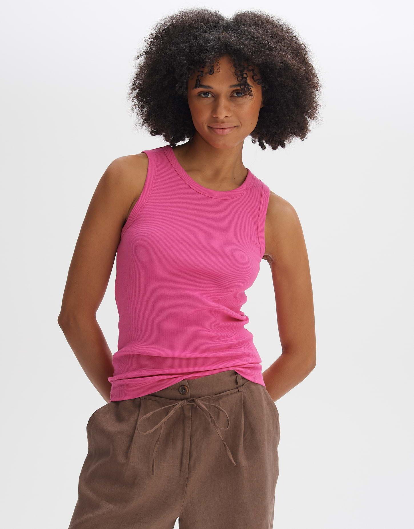 Image of Tank Top Ilesso Figurbetont Damen Dunkelrosa 40