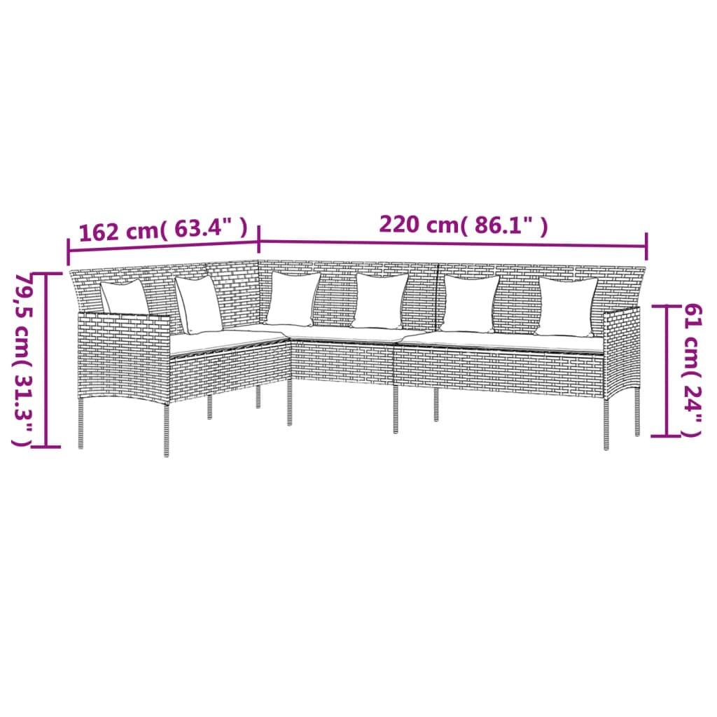 VidaXL Ensemble de salle à manger de jardin rotin synthétique  