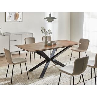 Beliani Table de salle à manger extensible en MDF Moderne GAIRDNER  