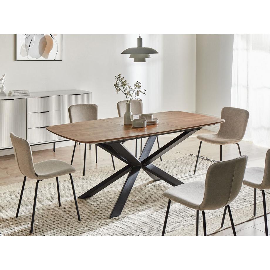 Beliani Table de salle à manger extensible en MDF Moderne GAIRDNER  