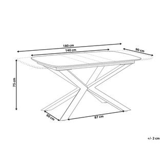 Beliani Table de salle à manger extensible en MDF Moderne GAIRDNER  