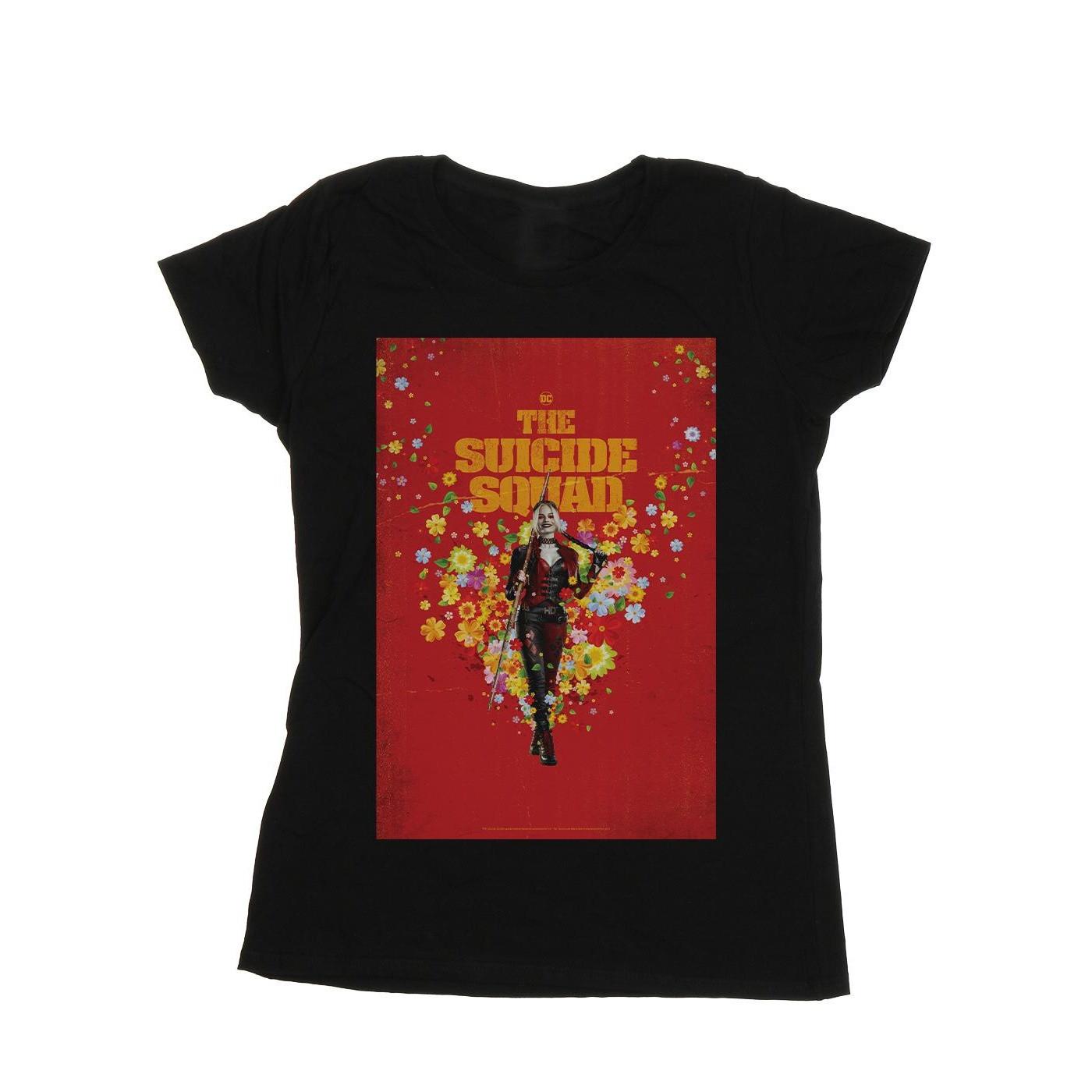 Image of The Suicide Squad Harley Quinn Poster Tshirt Damen Schwarz XXL