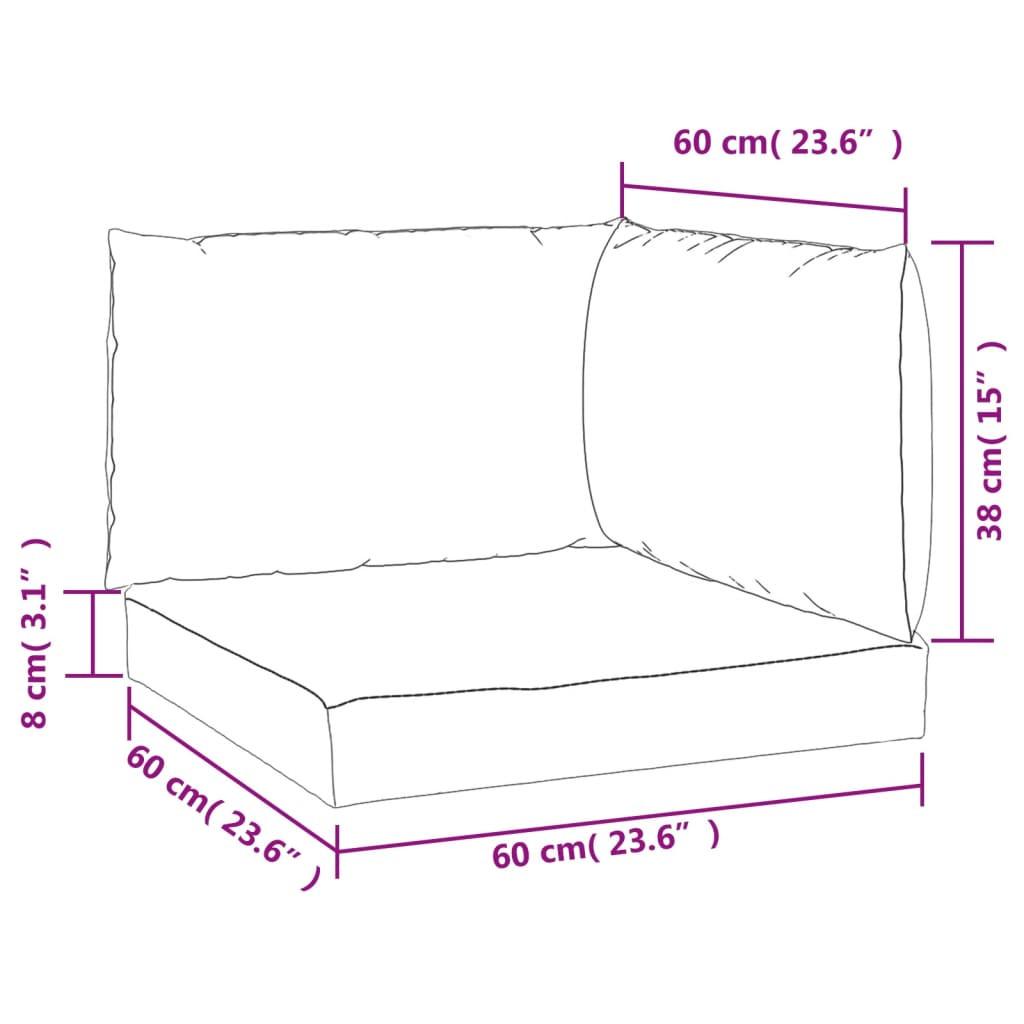 VidaXL cuscino per pallet Poliestere  