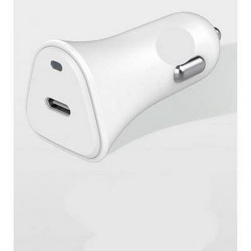 25 Watt USB Typ C Kfz-Netzteil Just green White