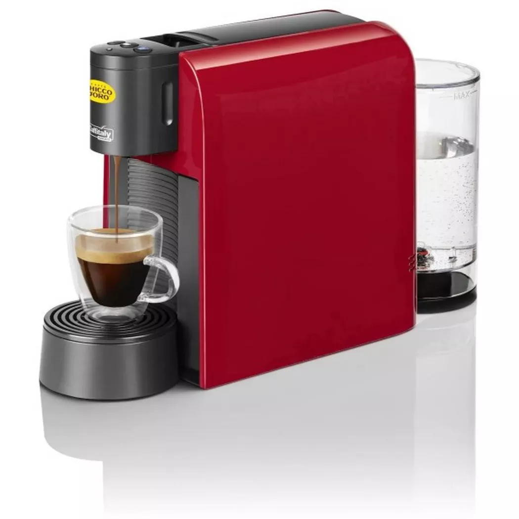 CHICCO D’ORO – Kapselmaschine Caffitaly S33 Maia, Rot Bunt