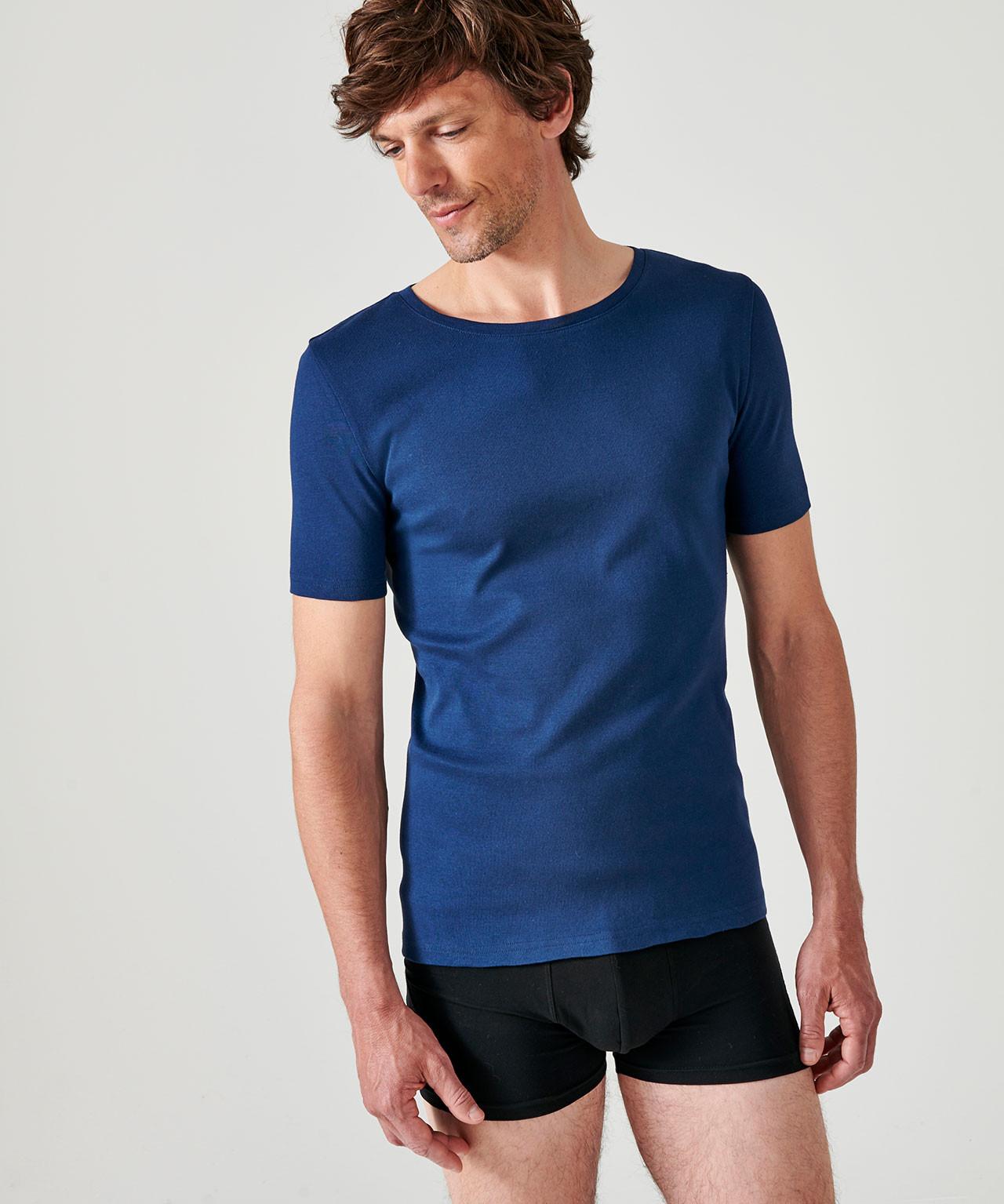Image of 2er-pack T-shirts Essential Mit Rundhals. Herren Blau M