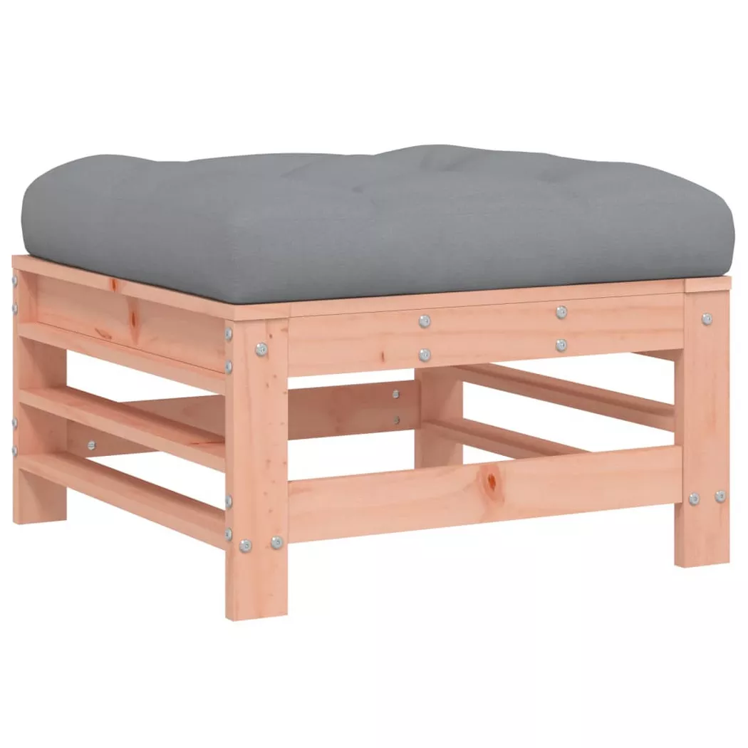 vidaXL Gartenhocker mit Kissen Massivholz Douglasie