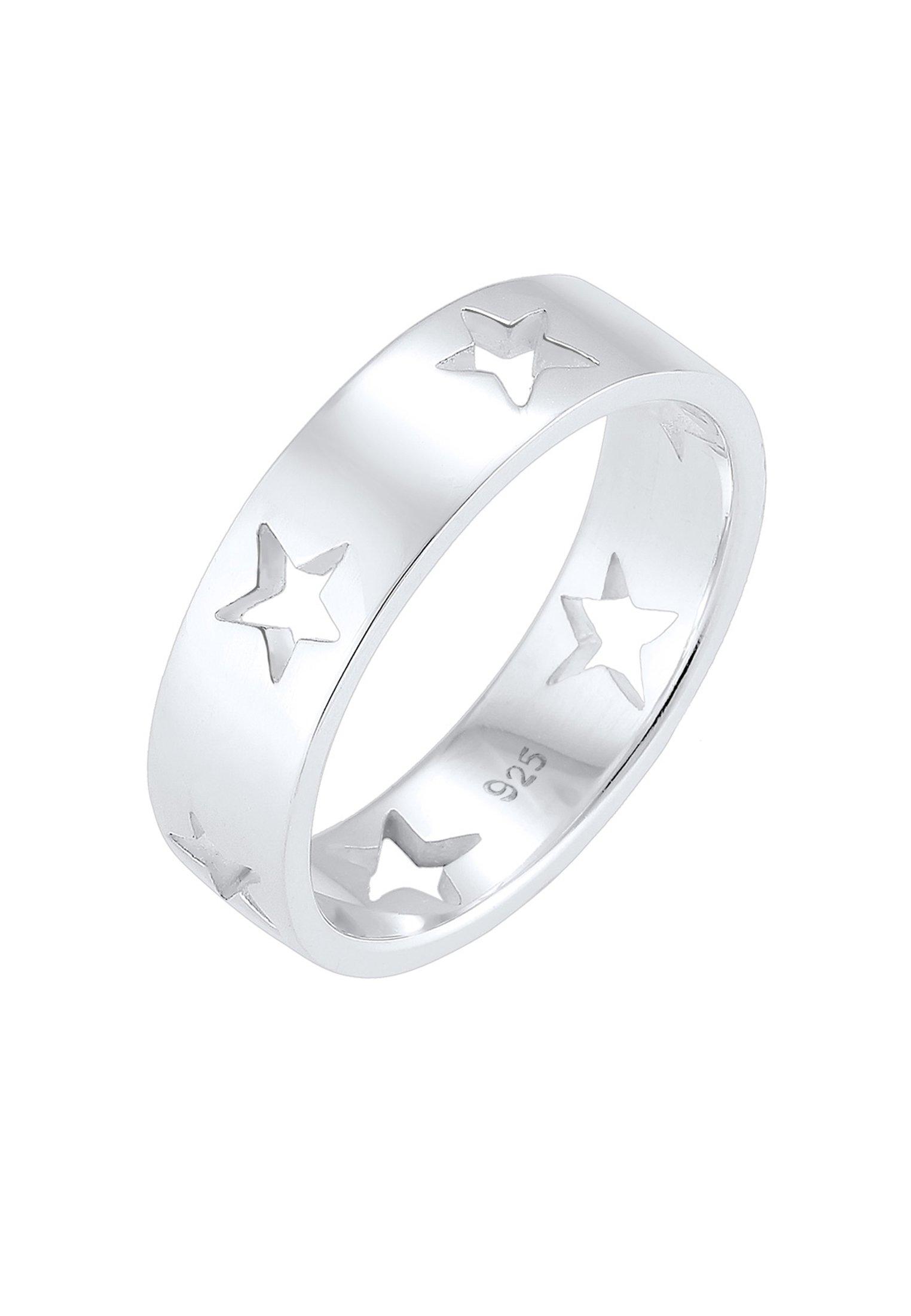 Image of Ring Sterne Astro Cut Out Bandring Damen Silber 54mm