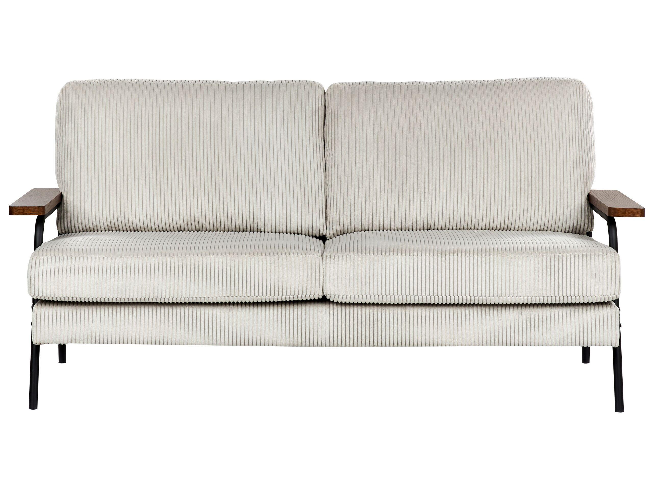 Beliani 3 Sitzer Sofa aus Cord Klassisch AKRANES  