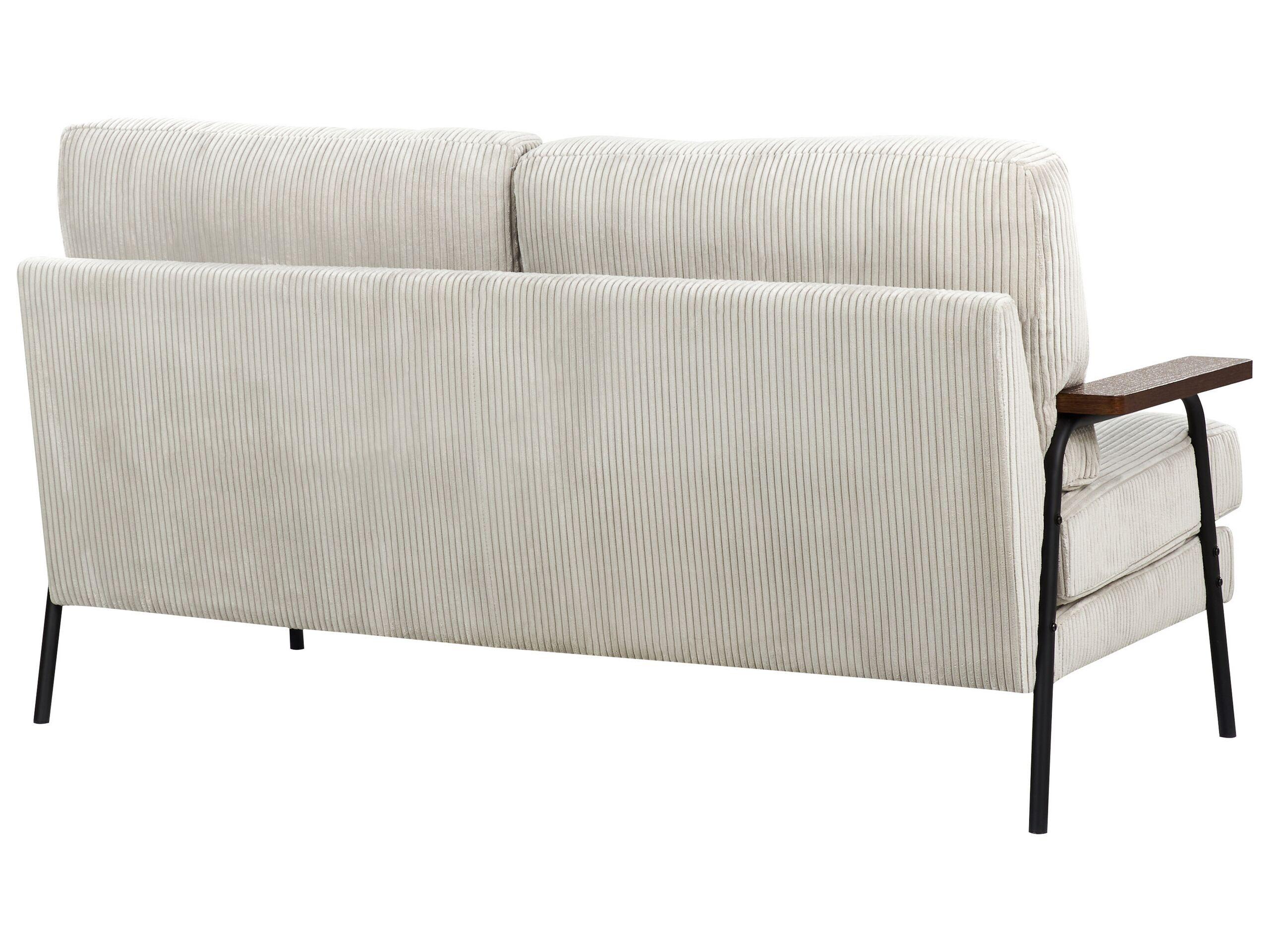 Beliani 3 Sitzer Sofa aus Cord Klassisch AKRANES  