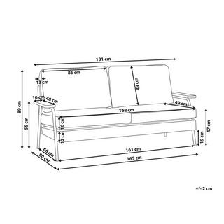 Beliani 3 Sitzer Sofa aus Cord Klassisch AKRANES  