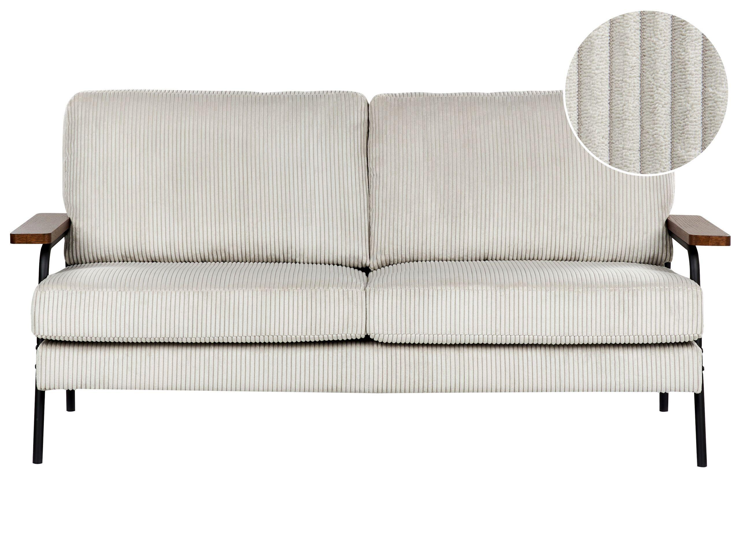 Image of 3 Sitzer Sofa aus Cord Klassisch AKRANES 3 Sitzer Sofa aus Cord Klassisch AKRANES