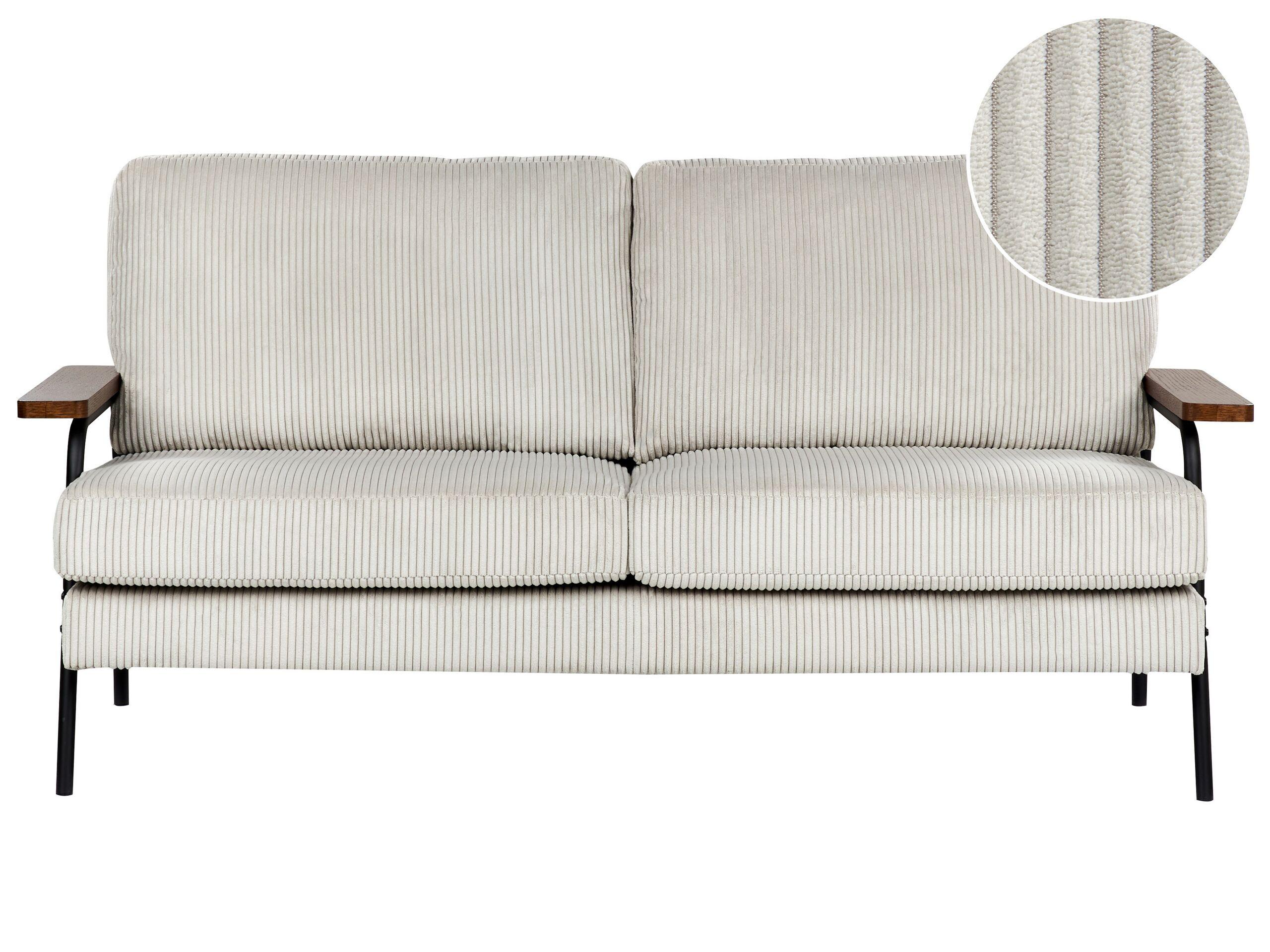 Beliani 3 Sitzer Sofa aus Cord Klassisch AKRANES  