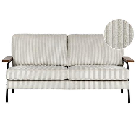 Beliani 3 Sitzer Sofa aus Cord Klassisch AKRANES  