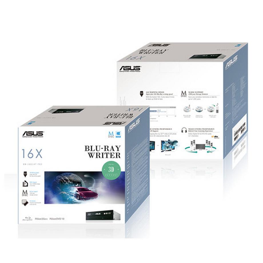 ASUS  BW-16D1HT Bulk Silent lettore di disco ottico Interno Blu-Ray RW Nero 