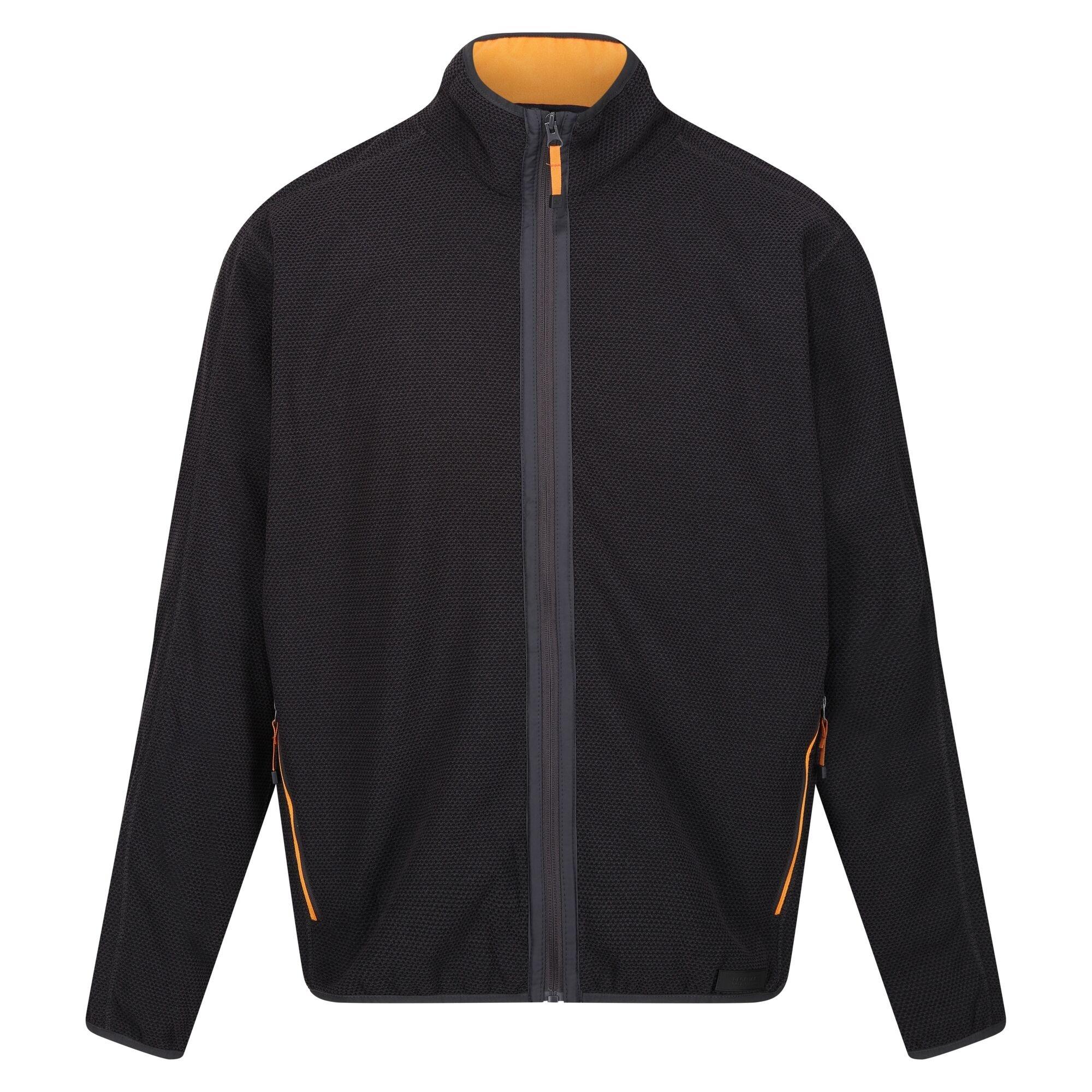 Image of Kinwood Fleecejacke Durchgehender Reißverschluss Herren Grau XXL