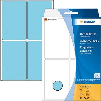 HERMA HERMA Etiketten 52×82mm 2493 blau 128 Stück  