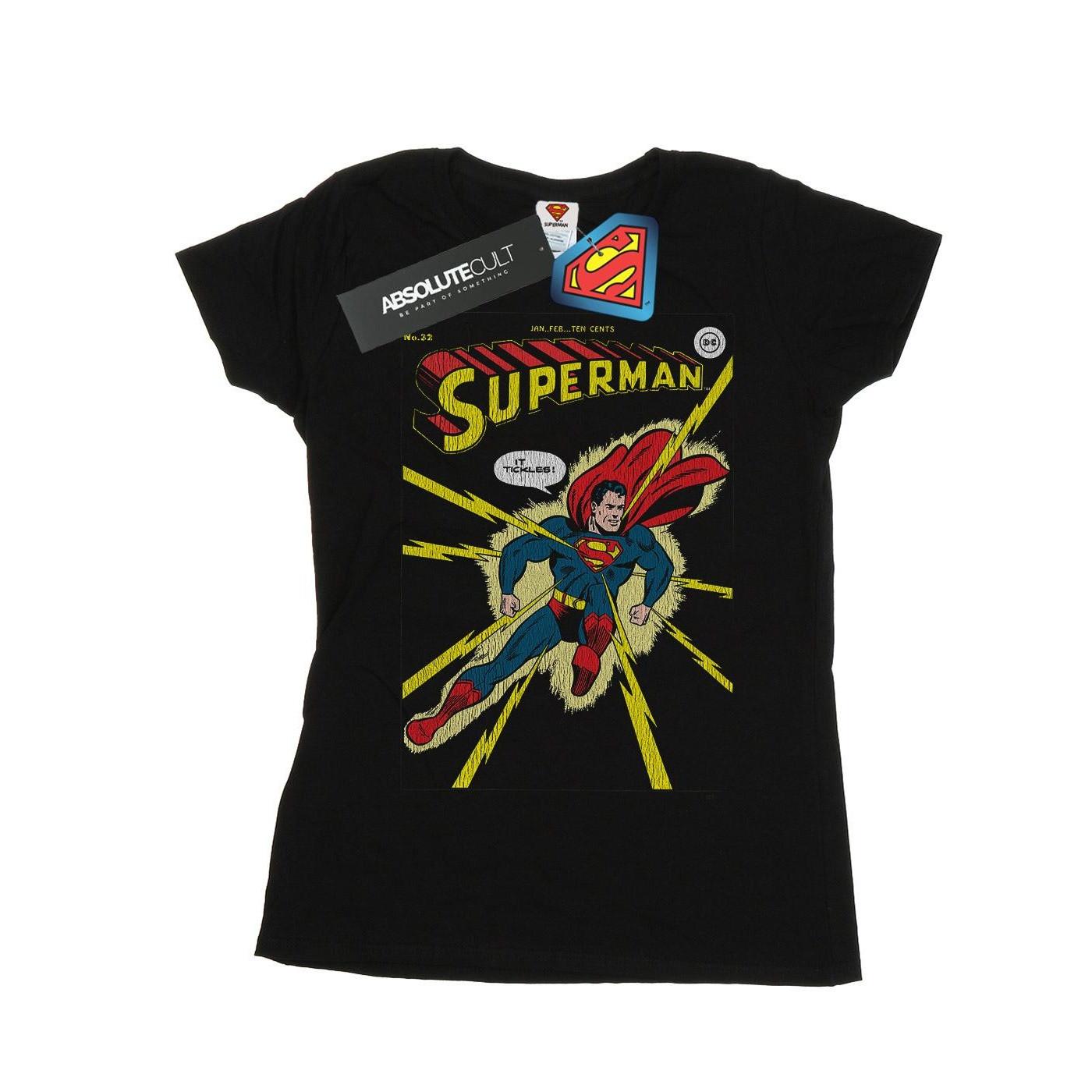 Image of Superman No. 32 Cover Tshirt Damen Schwarz L