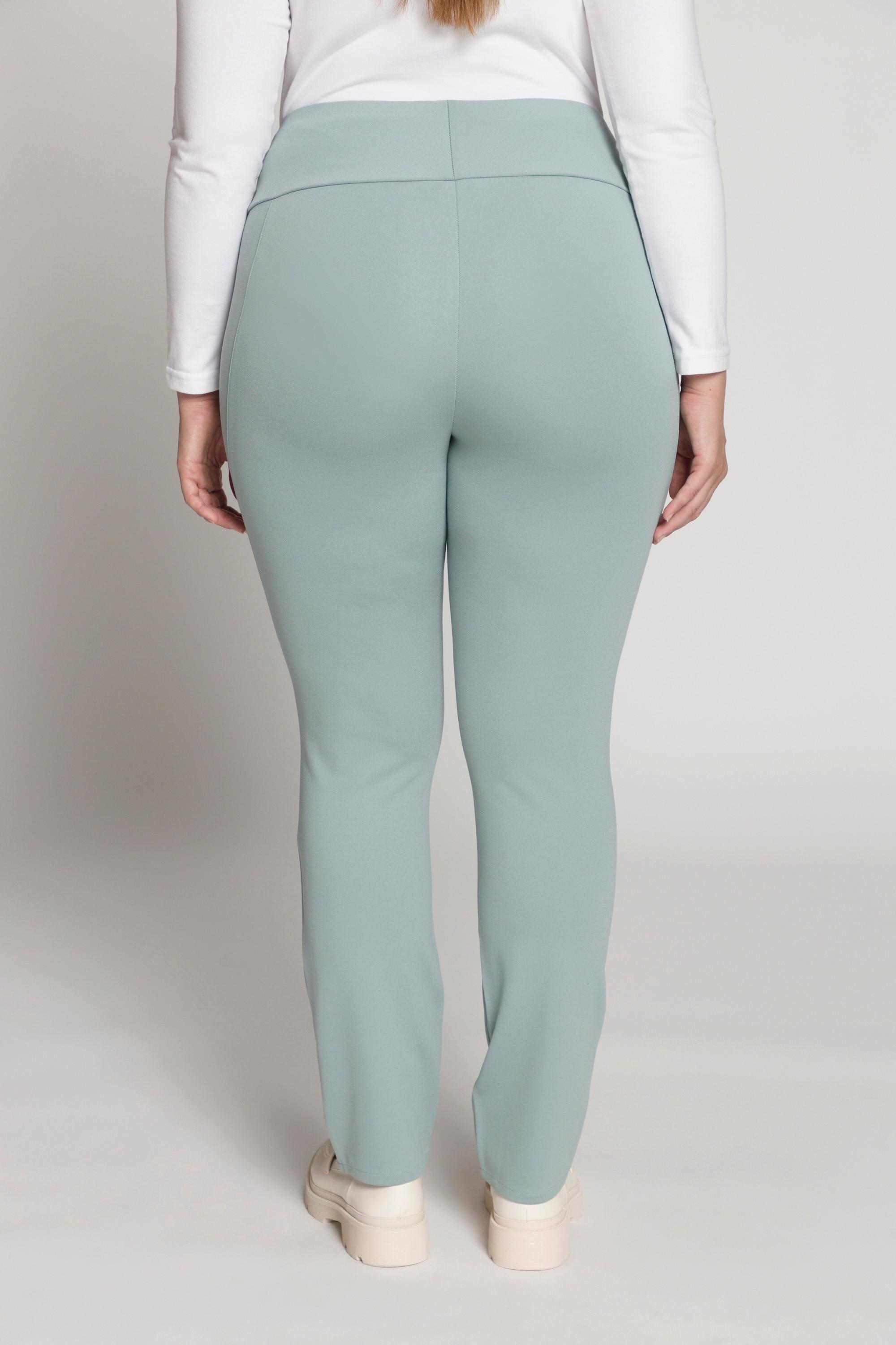 Ulla Popken  Pantalon, couture de séparation, poches zippées, ceinture élastique 