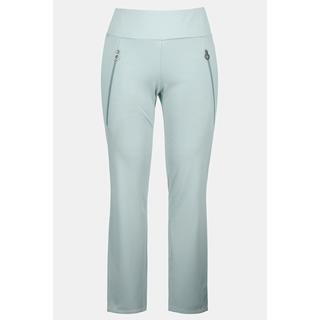 Ulla Popken  Pantalon, couture de séparation, poches zippées, ceinture élastique 