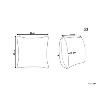 Beliani Gartenkissen 2er Set aus Polyester Modern TERMINI  