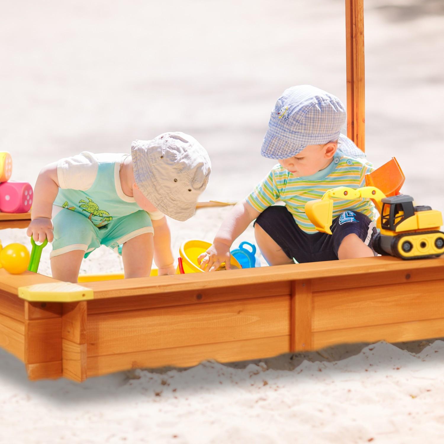 Northix Sandkasten mit Dach  