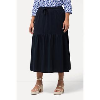 Ulla Popken Jerseyrock A-Linie mit Volant und Elastikbund  