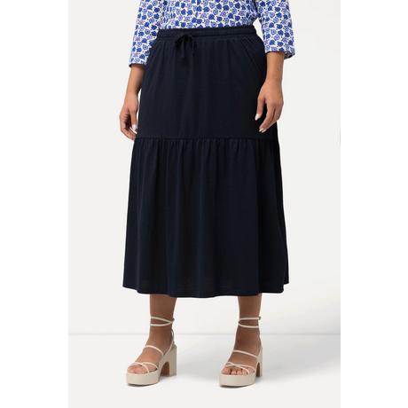 Ulla Popken Jerseyrock A-Linie mit Volant und Elastikbund  