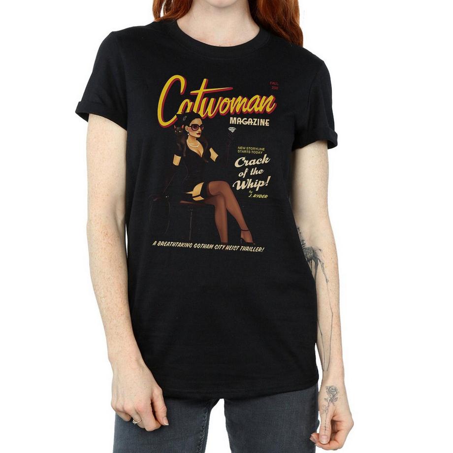 DC COMICS Catwoman Magazine Print T-Shirt  