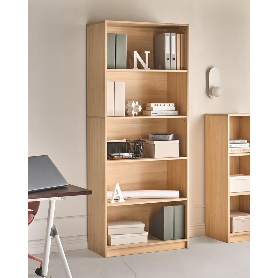 Beliani Bücherregal mit 5 Ebenen aus Faserplatte Minimalistisch ZEHNA  