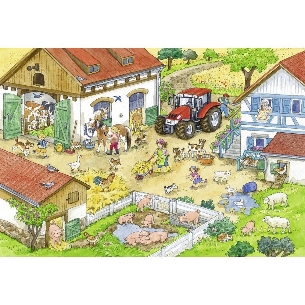 Ravensburger  Ravensburger puzzel Vrolijk boerderijleven - 2x 24 stukjes 