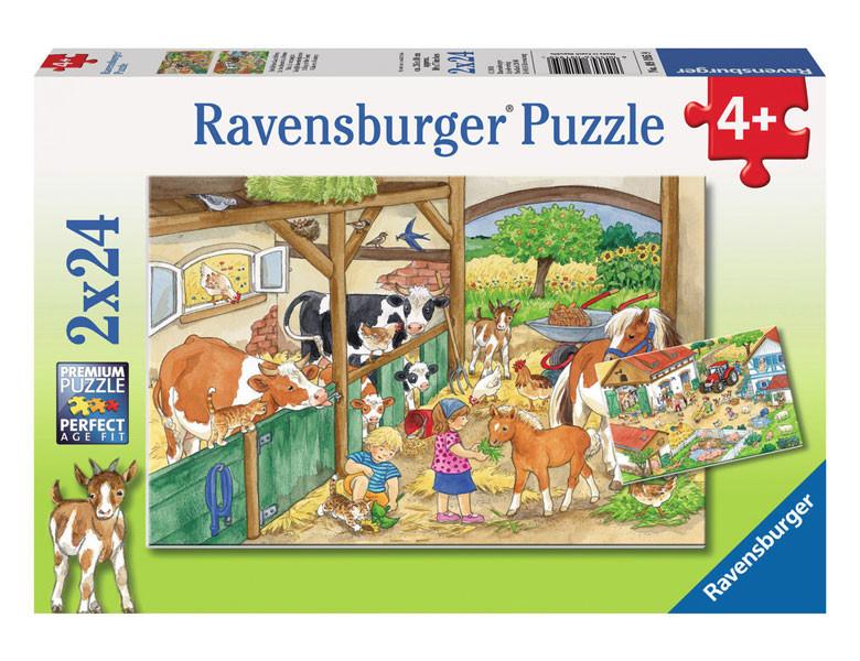 Image of puzzel Vrolijk boerderijleven - 2x 24 stukjes