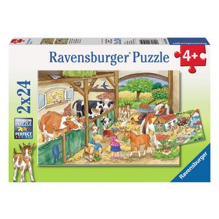 Ravensburger  Ravensburger puzzle Journée à la ferme 2x24p 