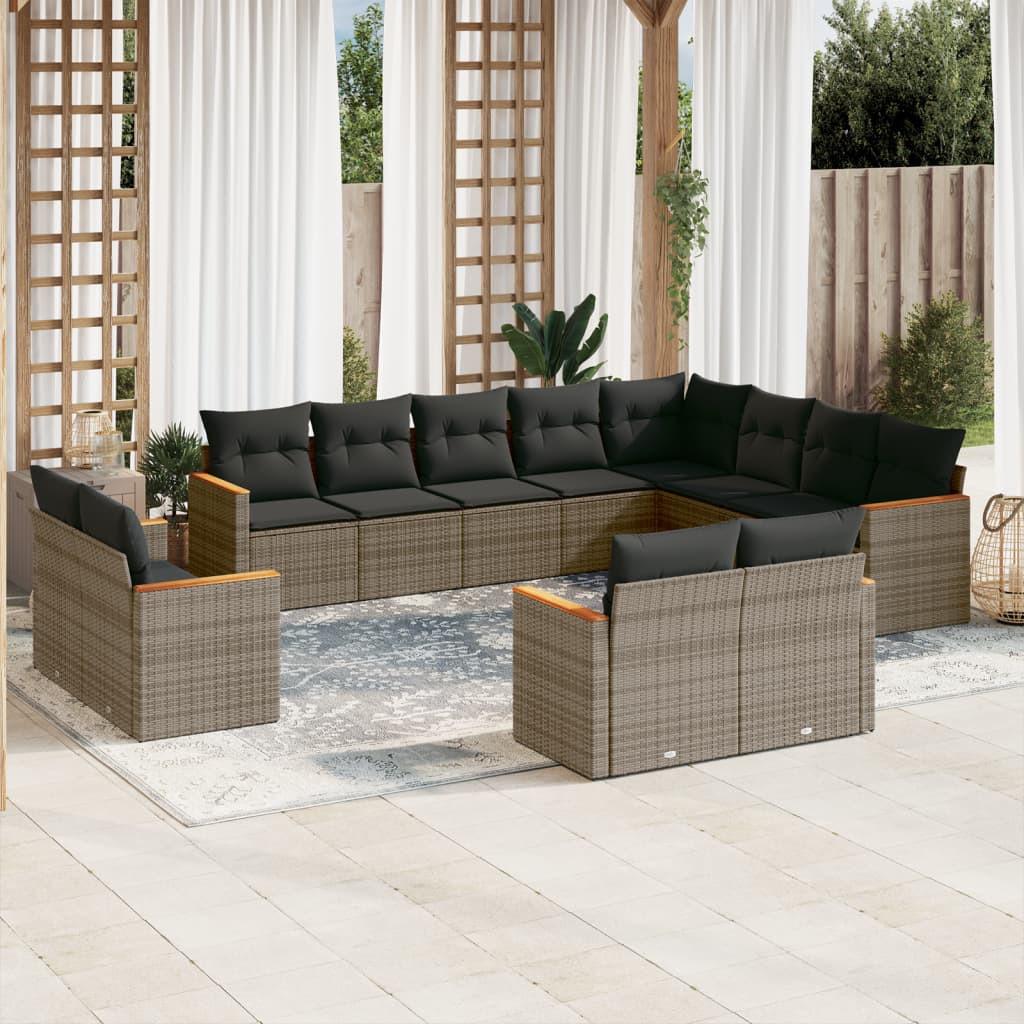 VidaXL set divano da giardino Polirattan  