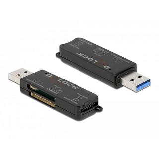 DeLock  LETTORE DI SCHEDE SUPERSPEED USB PER SCHEDE DI MEMORIA SD / MICRO SD / MS 