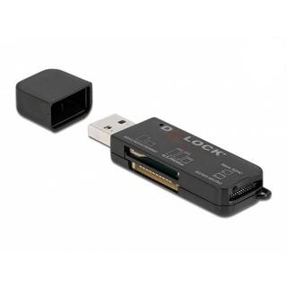 DeLock  LETTORE DI SCHEDE SUPERSPEED USB PER SCHEDE DI MEMORIA SD / MICRO SD / MS 