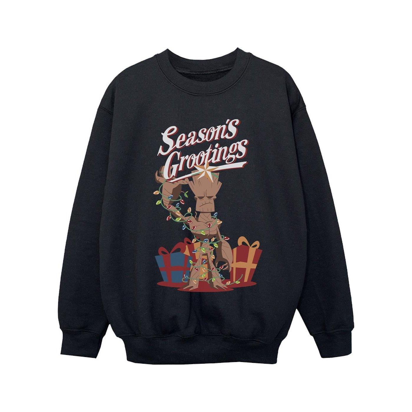 Image of Comics Groot Season's Grootings Sweatshirt Mädchen Schwarz 152-158