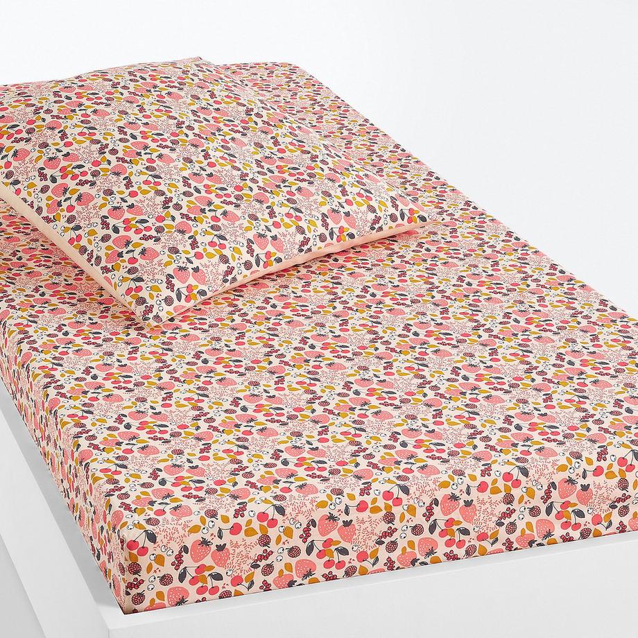 La Redoute Intérieurs Drap-housse Fraise pour enfant  
