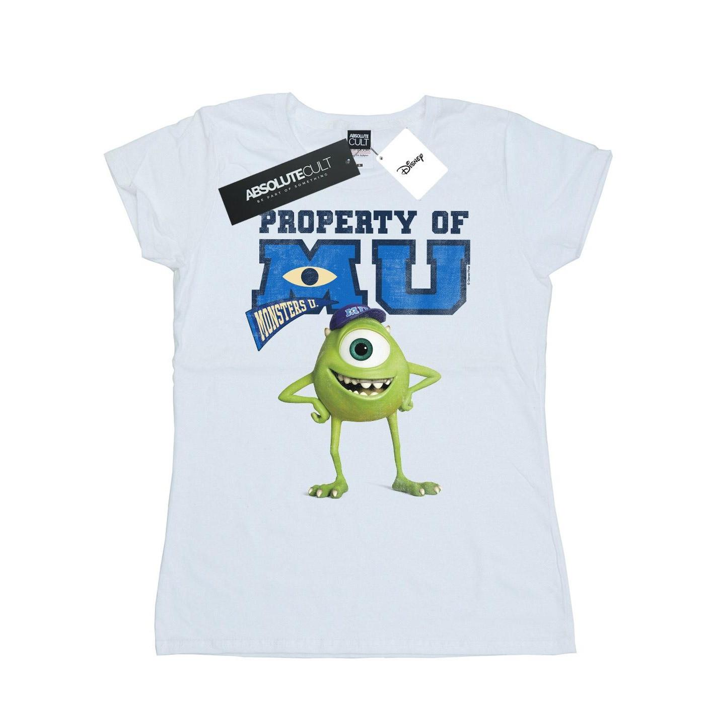 Image of Monsters University Property Of Mu Mike Tshirt Damen Weiss XL