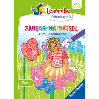 Leserabe Rätselspaß Zauber-Malrätsel zum Lesenlernen: Feen (Vor-Lesestufe) Ronto, Melinda; Göpfert, Lucie (Illustrationen); Schulmeyer, Heribert (Illustrationen) Gebundene Ausgabe 