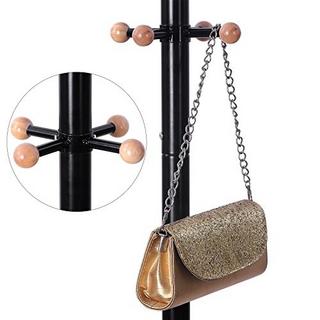 Calicosy Appendiabiti da Ingresso Nero su Piedi a 12 Ganci - H178 cm  