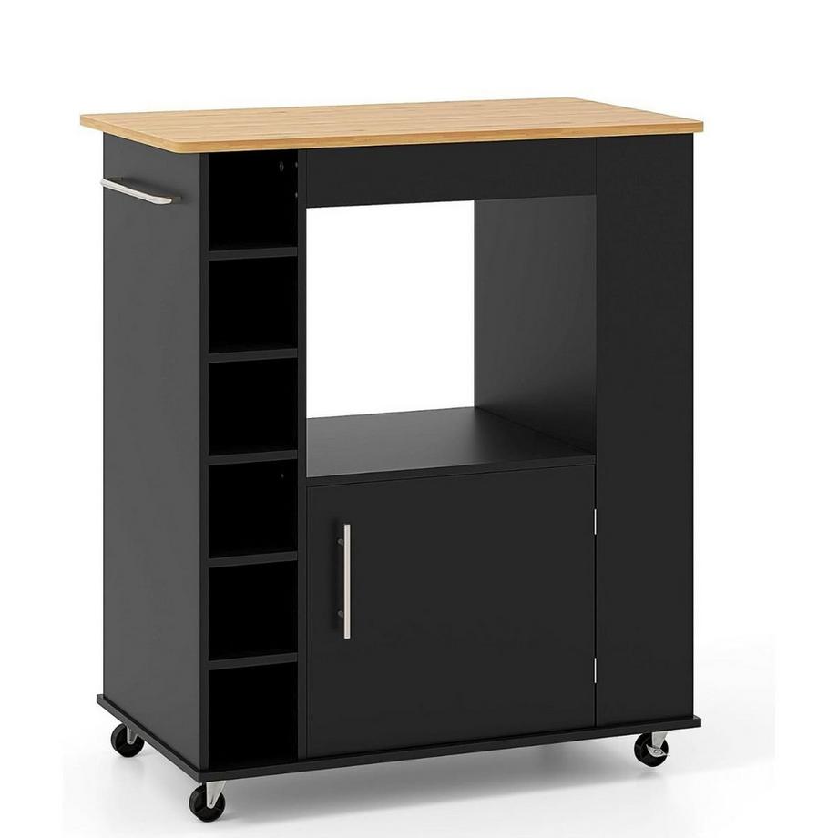 Carrello da cucina con portasciugamani