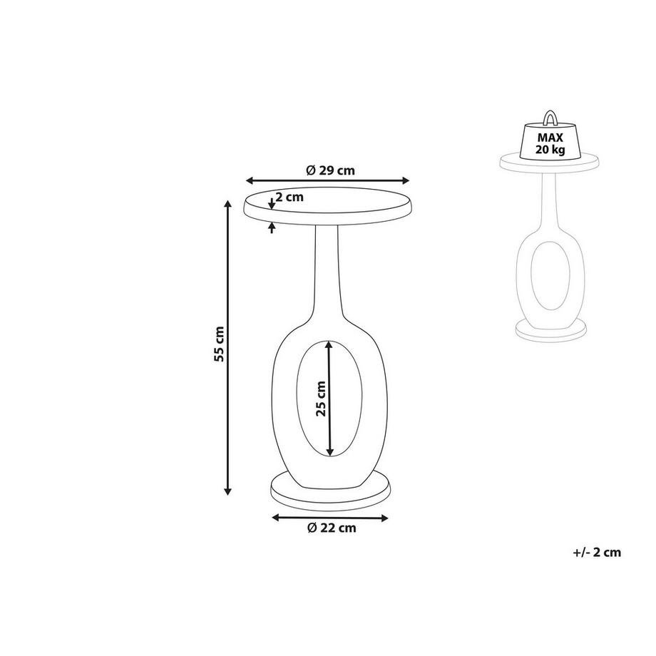 Beliani Beistelltisch aus Aluminium  APITI  