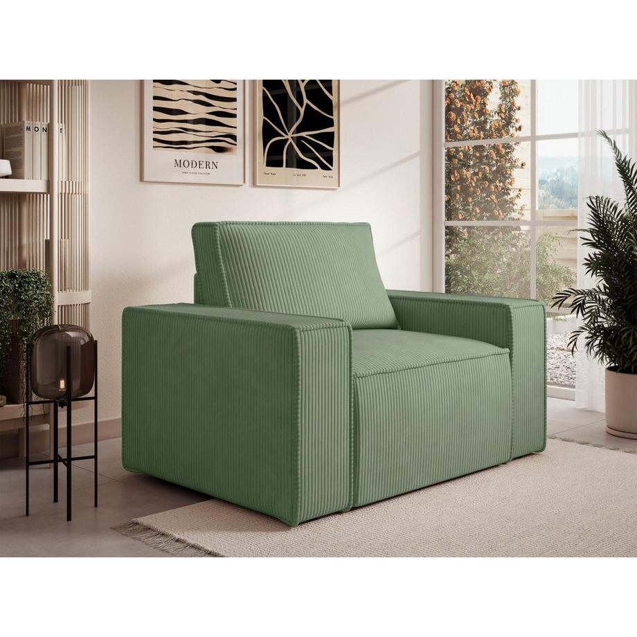 PASCAL MORABITO Sessel - Cord - Mandelgrün - AMELIA  