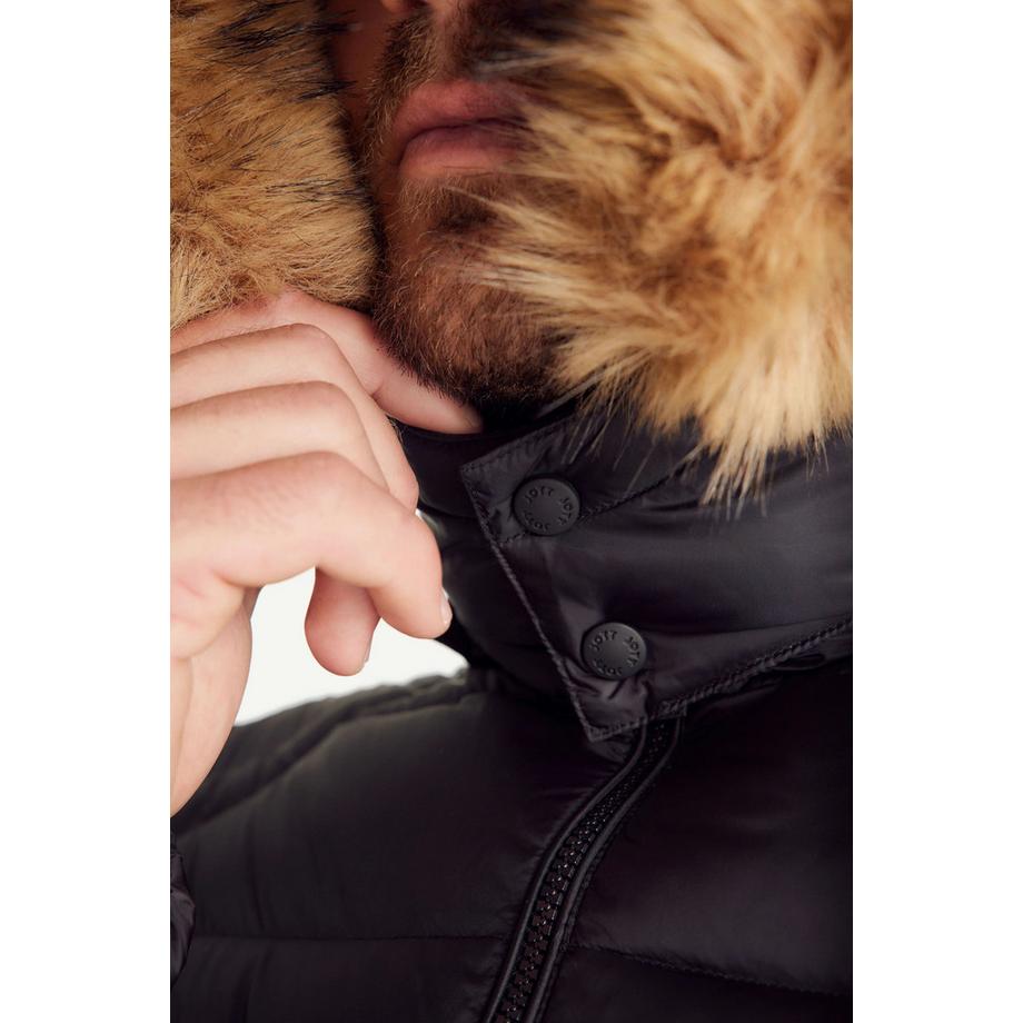 Jott PRESTIGE Steppjacke mit Kunstfellkapuze  