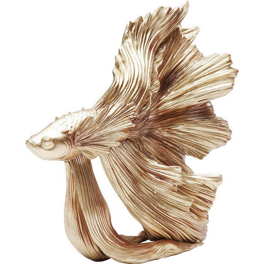 KARE Design Deko Objekt Betta Fish Gold Klein  