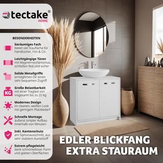 Tectake Waschbeckenunterschrank Katalina, geräumig, Belastbarkeit 20 kg  